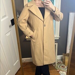 River Island Tan Trench Coat Classic Tailored Fit
